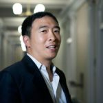 United States: Presidential candidate Andrew Yang speaks on Merion West