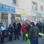 Sit-in taking place at MPP Laurie Scott’s office in Lindsay