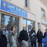 Protesters locked out of MPP's Lindsay office as they await response on cancellation of basic income