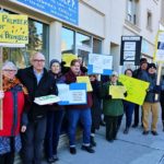 Protesters hold ‘sit-in’ at MPP’s office, wait for apology from Ford minister