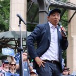 Presidential candidate Andrew Yang draws crowd in Portland