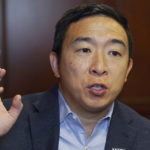 Andrew Yang is having fun, but the Democrat's message is serious.