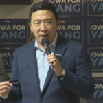 Democratic presidential candidate Andrew Yang makes his first stops in Lee County