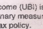 Universal basic income U1 1 is an example of a An anti inflationary measure h A regressive tax policy